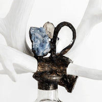 Criss Cross Decorative Glass Antler Bottle - Bottle Detail | Bone & Brass