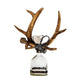 Criss Cross Decorative Glass Antler Bottle - Bottle Top View | Bone & Brass