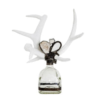 Criss Cross Decorative Glass Antler Bottle - Bottle View | Bone & Brass