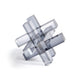 Crystal Glass Interlocking Decorative Accessory - Alternate View | Bone & Brass