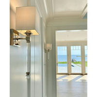 Crystal Tail Sconce Polished Nickel - Sconce Detail | Bone & Brass