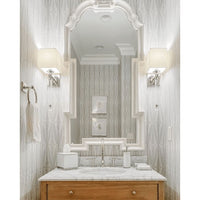 Crystal Tail Sconce Polished Nickel - Sconce Installed | Bone & Brass