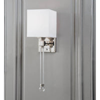 Crystal Tail Sconce Polished Nickel - Sconce Close Up | Bone & Brass