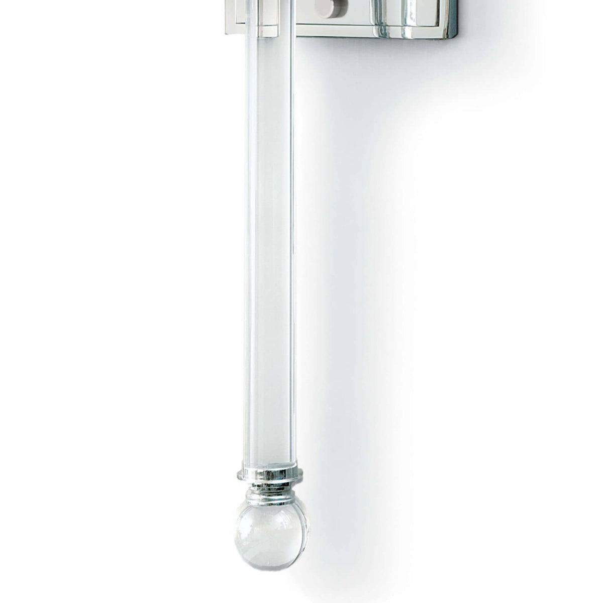 Crystal Tail Sconce Polished Nickel - Sconce View | Bone & Brass