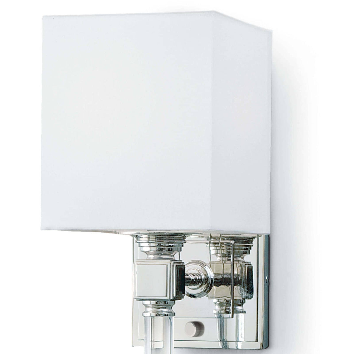 Crystal Tail Sconce Polished Nickel - Sconce Detail | Bone & Brass