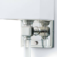 Crystal Tail Sconce Polished Nickel - Sconce Installed | Bone & Brass