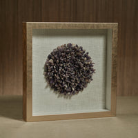 Crystaline Gold Framed Amethyst Crystal Wall Decor - Detail View | Bone & Brass