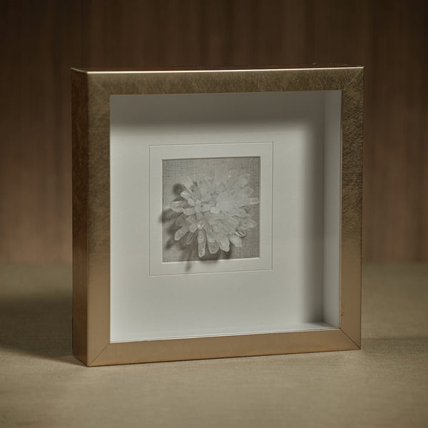 Crystaline Gold Framed Clear Crystal Wall Decor - Detail View | Bone & Brass