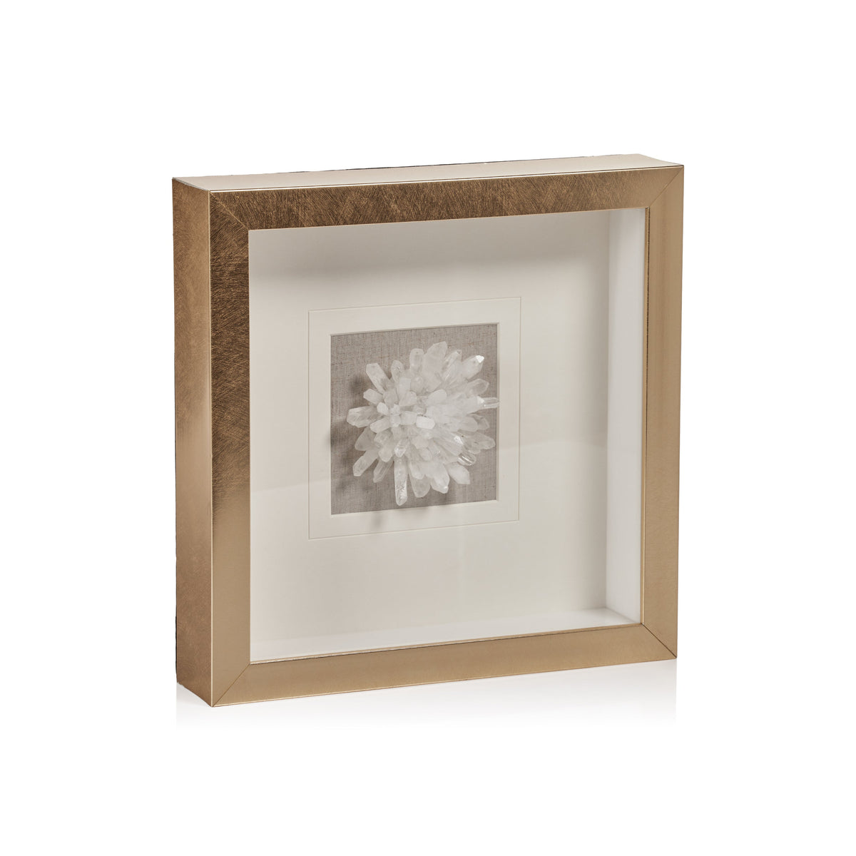 Crystaline Gold Framed Clear Crystal Wall Decor | Bone & Brass