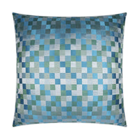 Cubit Aqua Throw Pillow | Bone & Brass