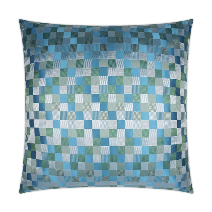 Cubit Aqua Throw Pillow | Bone & Brass