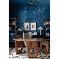 Dark Walnut Curved Office Desk