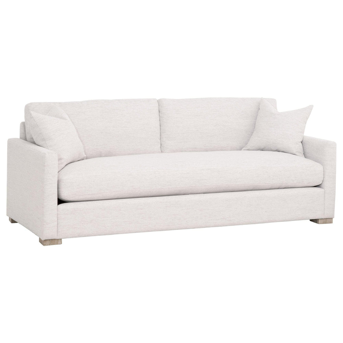 Cynthia Stone Basketweave Slim Arm Sofa - Sofa Side View | Bone & Brass