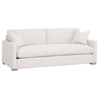 Cynthia Stone Basketweave Slim Arm Sofa - Sofa Side View | Bone & Brass