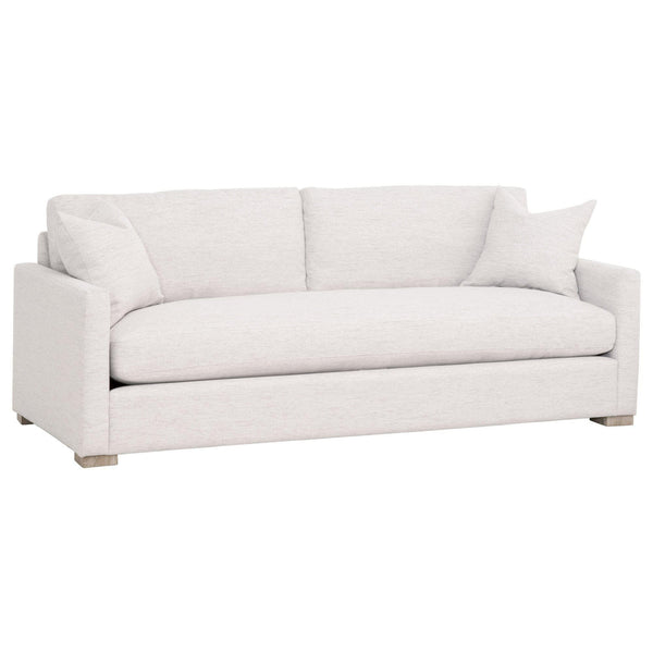 Cynthia Stone Basketweave Slim Arm Sofa - Sofa Side View | Bone & Brass