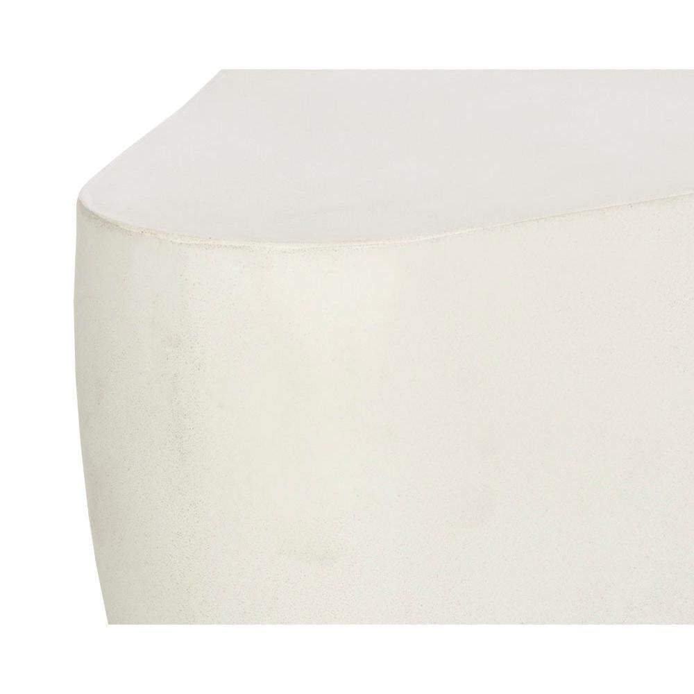 Dali Small White Concrete Side Table - Table Detail | Bone & Brass