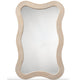 Dali Wavy Bamboo Wall Mirror, natural light-colored frame with gently curved lines and linear textures.