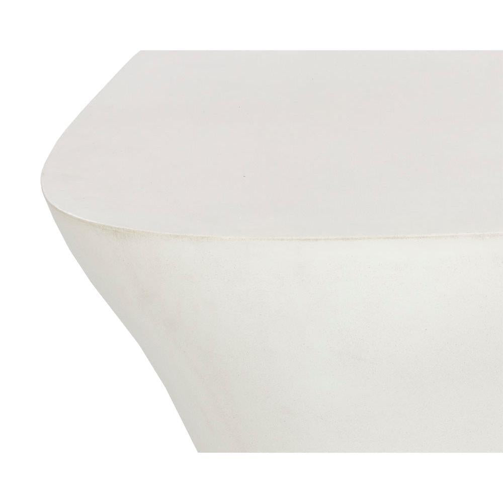 Dali White Concrete Organic Shape Coffee Table - Table View | Bone & Brass