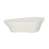 Dali White Concrete Organic Shape Coffee Table | Bone & Brass