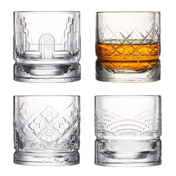 Dandy Whiskey Glasses - Assorted Set 4 | Bone & Brass