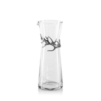Davos Glass Carafe Pewter Antler | Bone & Brass