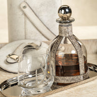 Davos Stemless Glasses Pewter Antler, Set 2 - Glass Side View | Bone & Brass