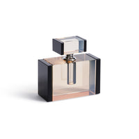Decorative Crystal Tonal Black & Amber Glass Perfume Bottle | Bone & Brass