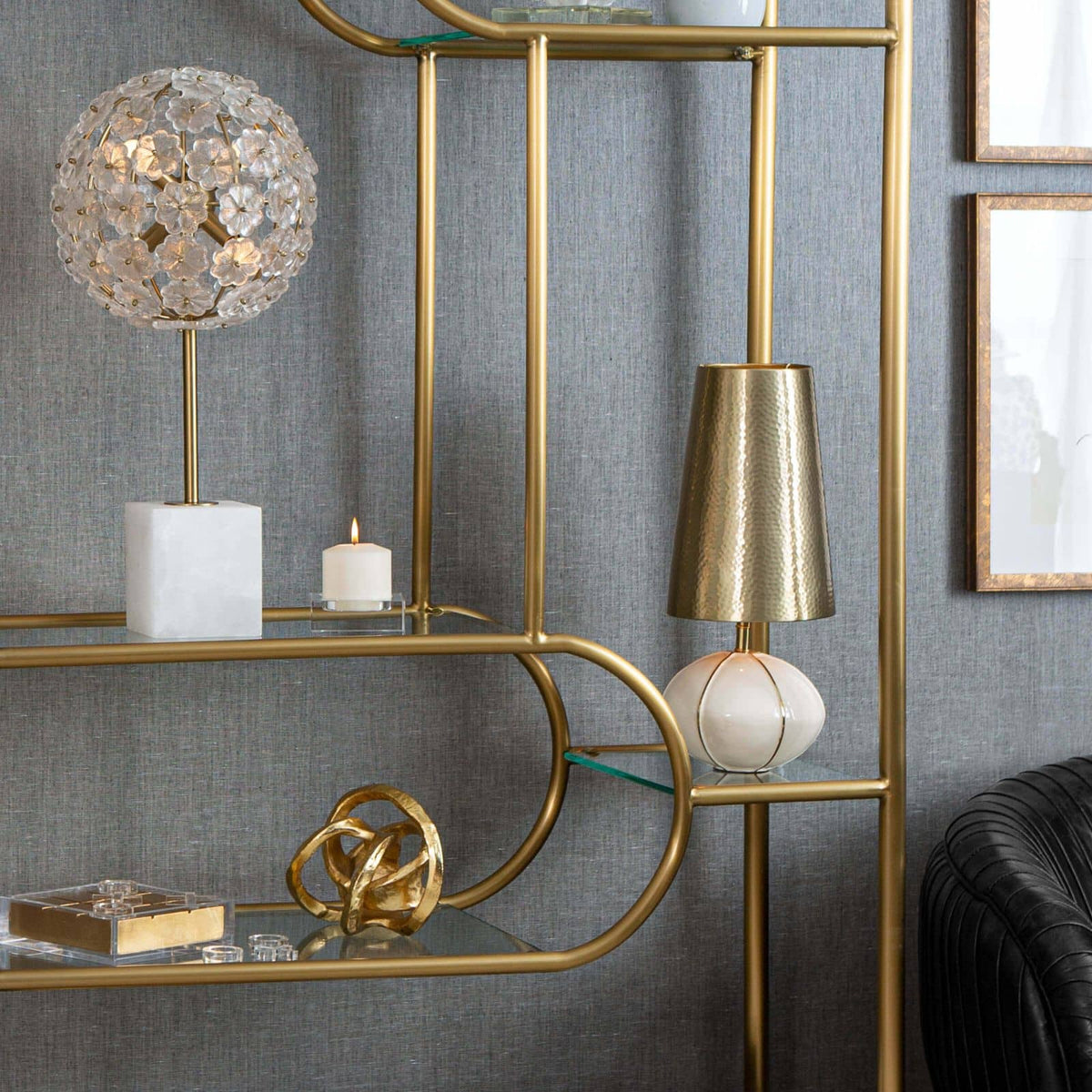 Decorative Metal Knot - Side View | Bone & Brass