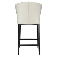 Delaney Counter Stool Beige - Stool Side View | Bone & Brass