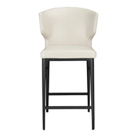 Delaney Counter Stool Beige - Stool Seat Detail | Bone & Brass