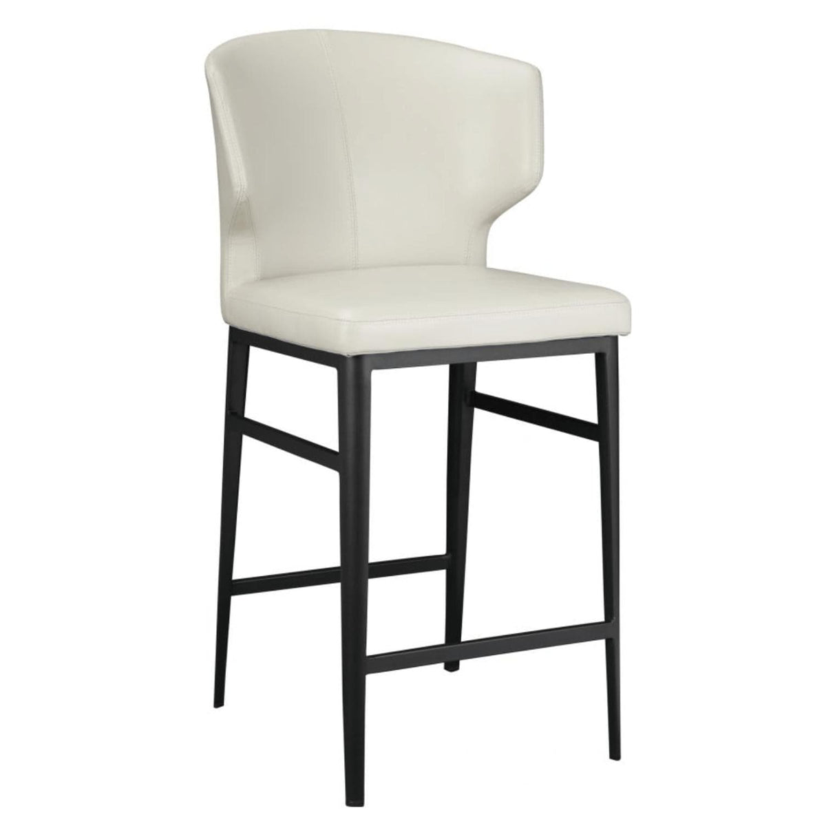 Delaney Counter Stool Beige | Bone & Brass
