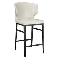 Delaney Counter Stool Beige | Bone & Brass