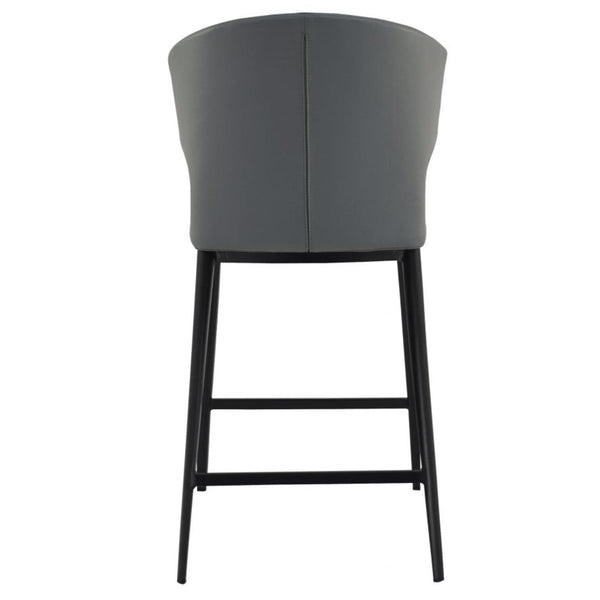 Delaney Counter Stool Grey - Stool Side View | Bone & Brass