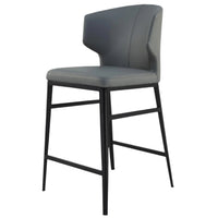 Delaney Counter Stool Grey | Bone & Brass