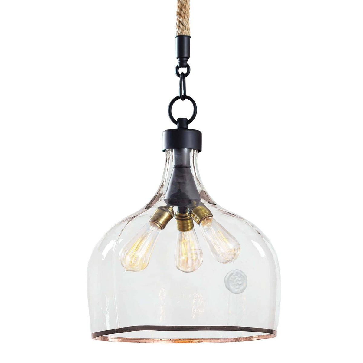 Demi John Pendant Large | Bone & Brass