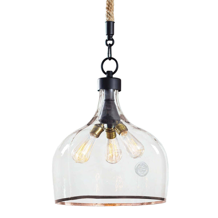 Demi John Pendant Large | Bone & Brass