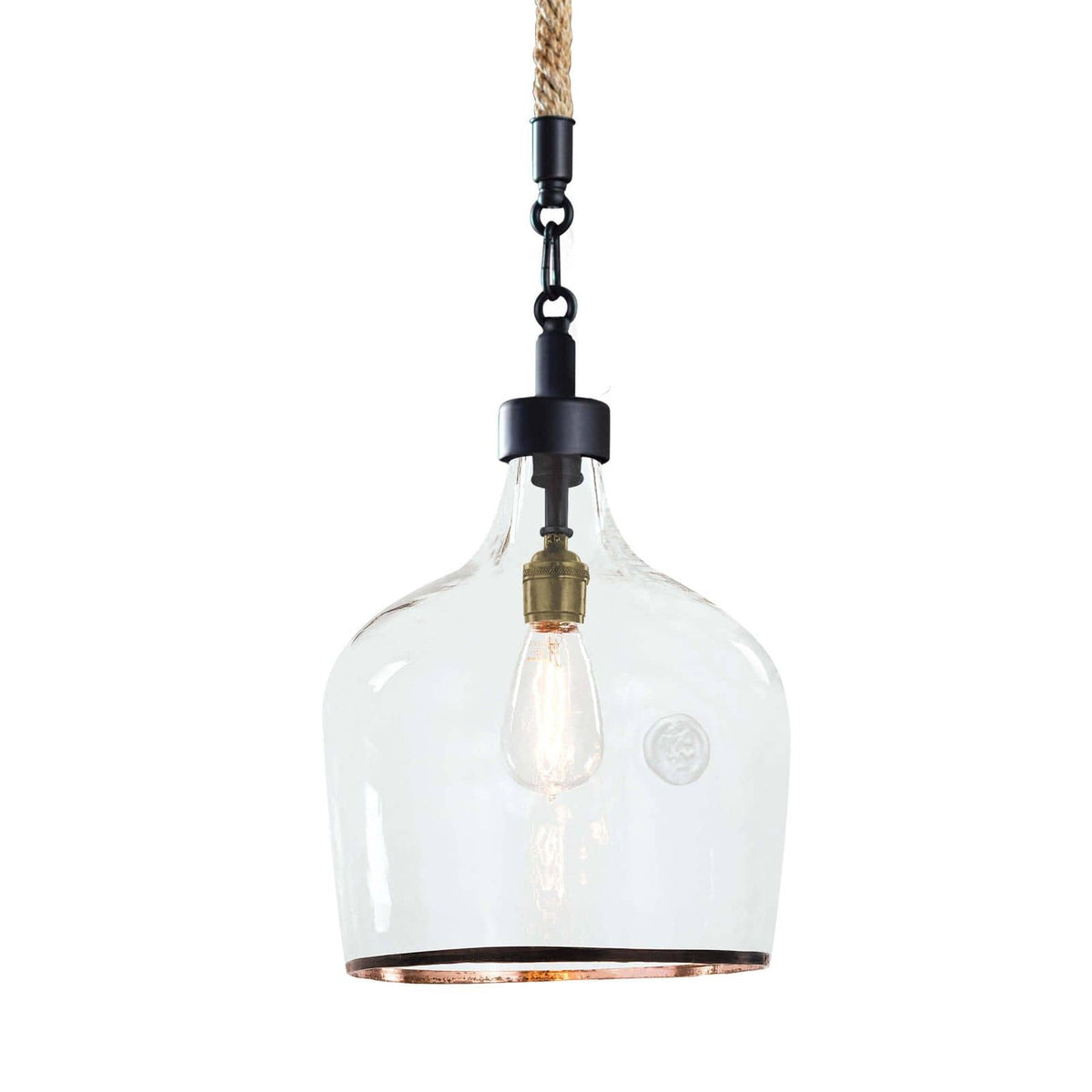 Demi John Pendant Small | Bone & Brass