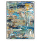 Abstract giclee painting by Richard Ryder with layered blues, oranges, and neutrals, featuring a hand-applied gel texture.