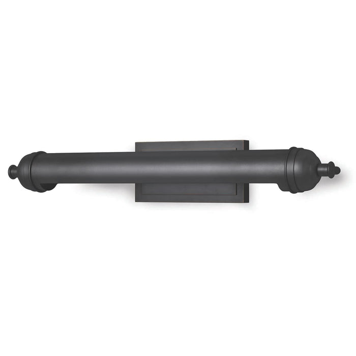 Devon Picture Light, large oil rubbed bronze, modern sleek profile, metal detailing, 22.5" wide.