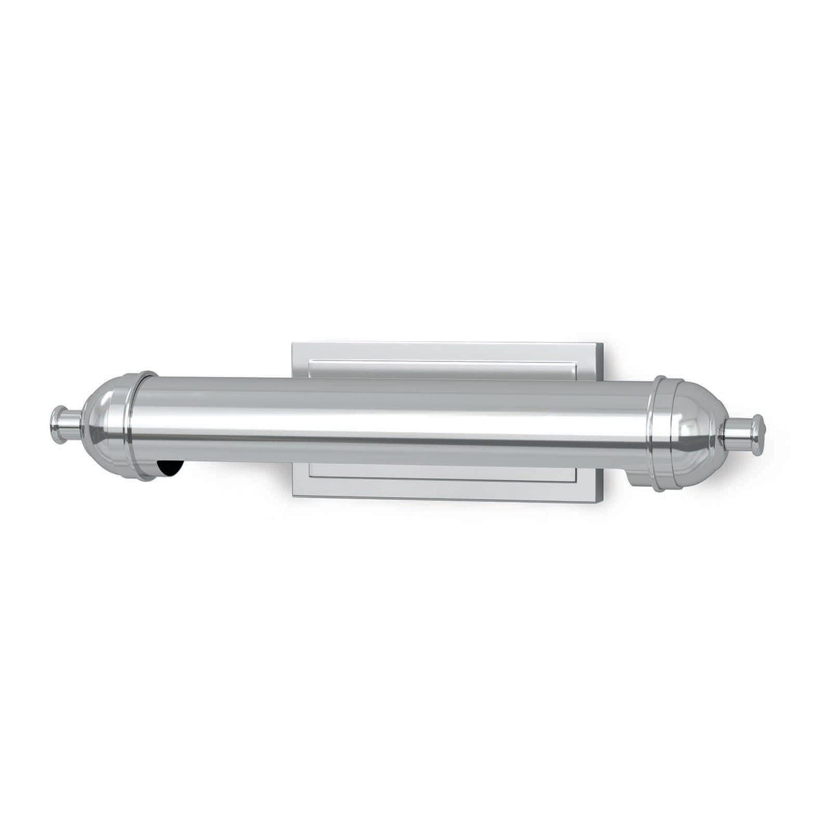 Devon Small Picture Light in polished nickel, a sleek, modern fixture with a cylindrical shade and metal detailing.