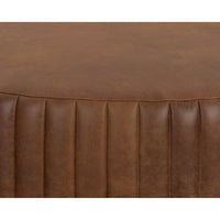Divano Ottoman - Lucia Tobacco Leather - Ottoman Detail | Bone & Brass
