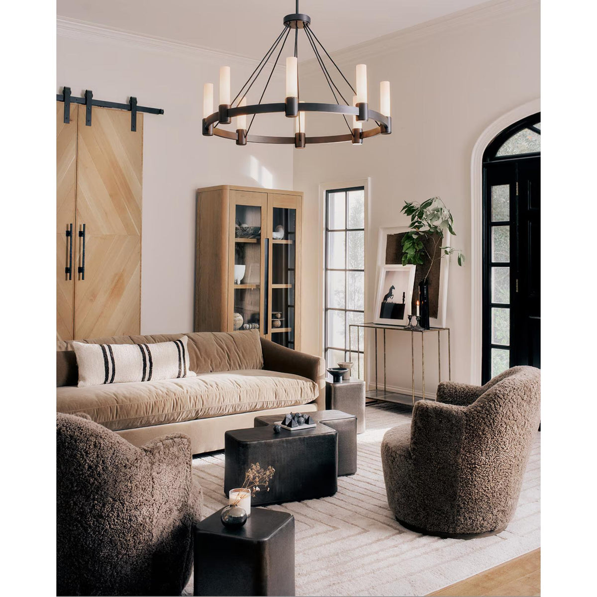 Dixon Chandelier - Polished Nickel - Chandelier Detail | Bone & Brass
