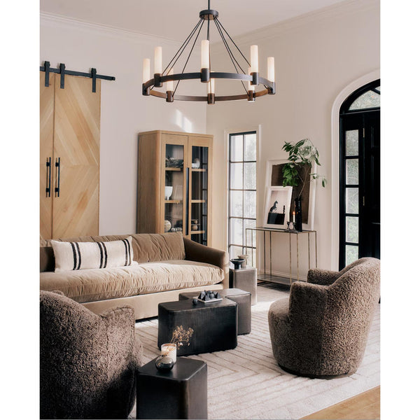 Dixon Chandelier - Polished Nickel - Chandelier Detail | Bone & Brass