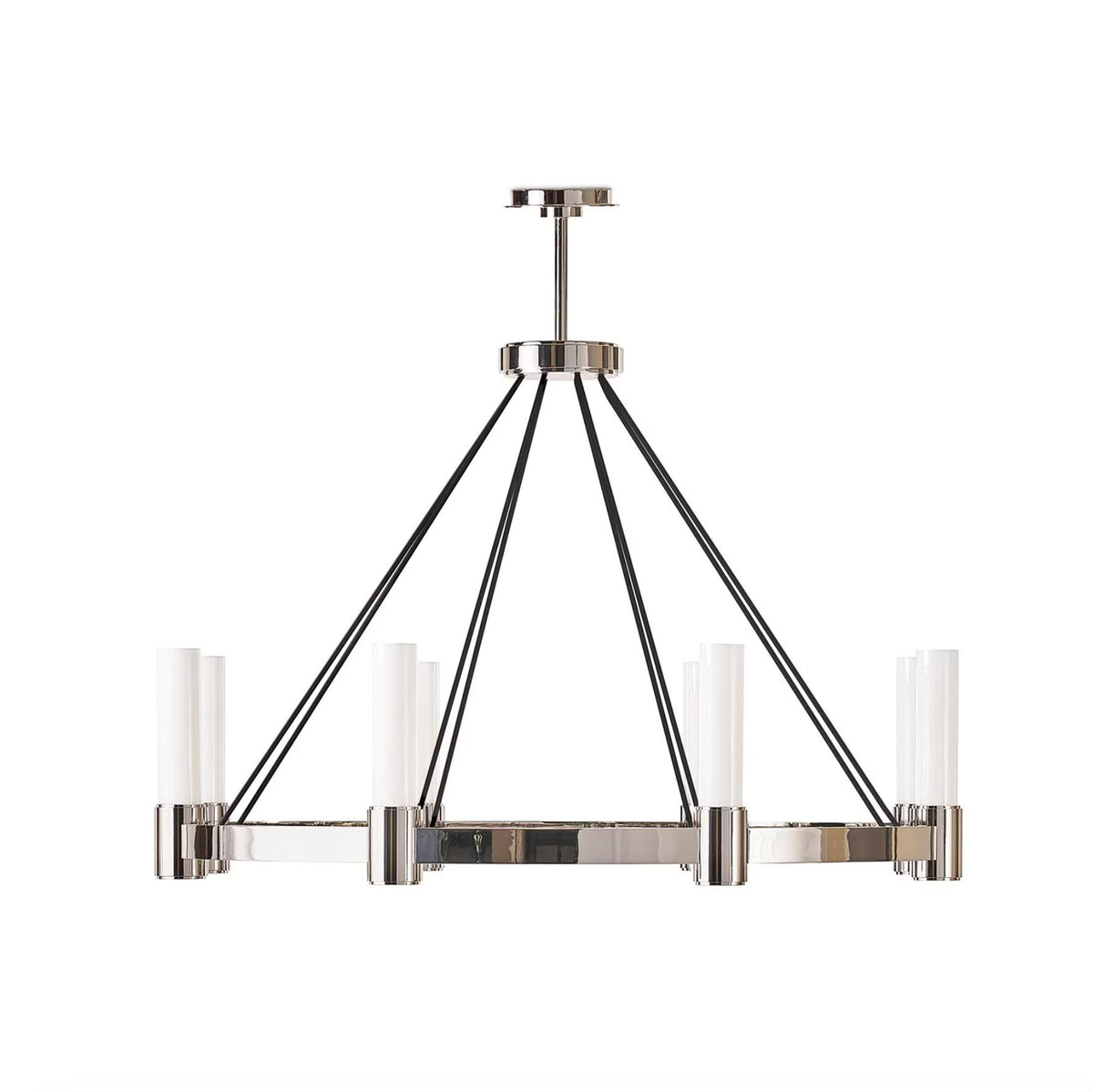 Dixon Chandelier - Polished Nickel | Bone & Brass
