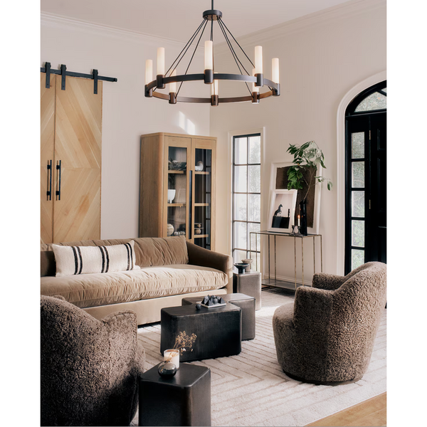 Dixon Polished Nickel Chandelier