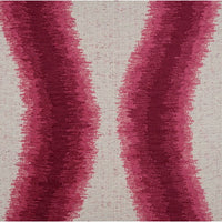 Dollande Fuschia Throw Pillow with textured vertical stripes on a light background.