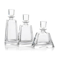 Donovan Crystal Glass Decanter, Small - Decanter Side View | Bone & Brass