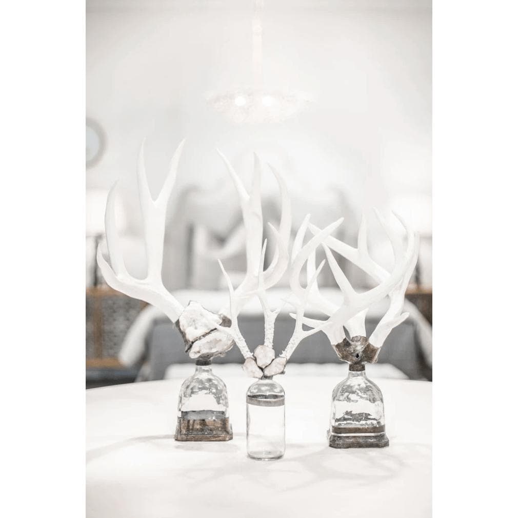 Double Large Geode Decorative Antler Bottle - Bottle Detail | Bone & Brass