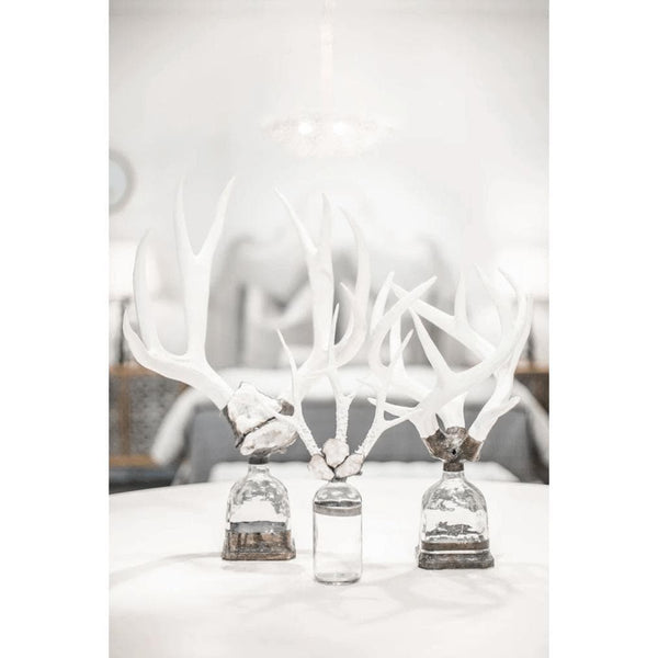 Double Large Geode Decorative Antler Bottle - Bottle Detail | Bone & Brass