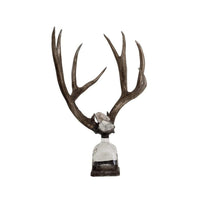 Double Large Geode Decorative Antler Bottle - Bottle Side View | Bone & Brass